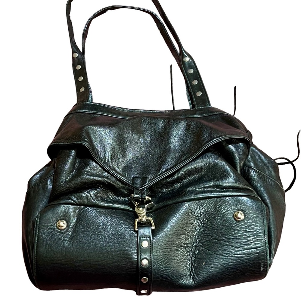 Botkier Large Black Leather TRIGGER bag